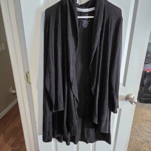 Torrid Black Drape Front Robe
